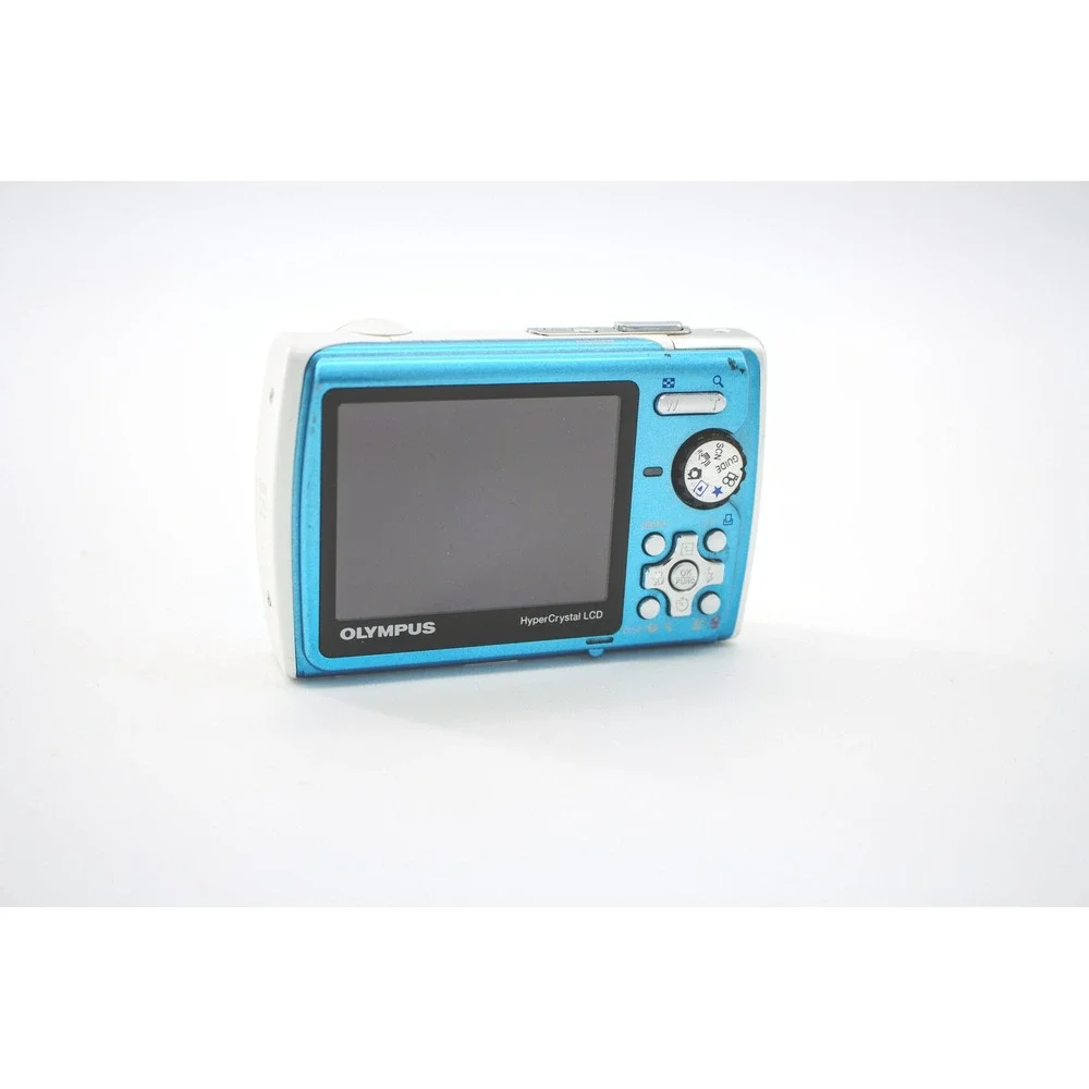 Vtg Waterproof Olympus 850SW 8MP Blue Digital Camera Digi Zoom Point Shoot Y2k